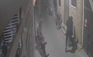 On camera, the man sexually harassing the Bangalore woman, then runs away