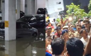 Ghaziabad Society basement flooded due to damaged drain, residents protested