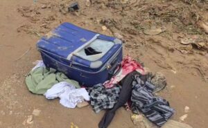 The body of a woman found in a suitcase near Bangalore, possibly thrown out of the train