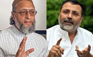 An Owaisi vs Nishikant Dubey on the judiciary, after MPs on the same team