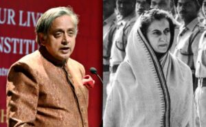 Shashi Tharoor amid Congress’s Indira Gandhi campaign