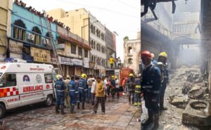 17 Hyderabad’s prestigious Charminer killed in a large scale in the building near the prestigious Charminer